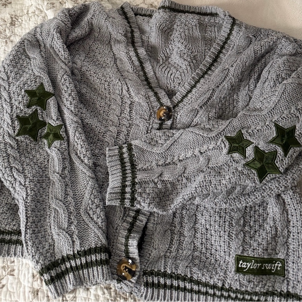 Official Taylor Swift Gray Folklore Cardigan